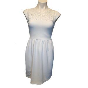 ❤️ 4/$20 Soprano white dress Women's XS lace romantic wedding Sleeveless cute